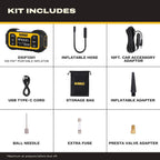 DEWALT Tire Inflator, Portable Air Compressor with Digital Display Pressure Gauge & Auto Shut Off, 150 PSI 12V DC Corded & Battery Powered Air Pump