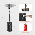 Hykolity 50,000 BTU Propane Patio Heater with Table Design, Stainless Steel Burner, Triple Protection System, Wheels, Outdoor Heaters for Patio