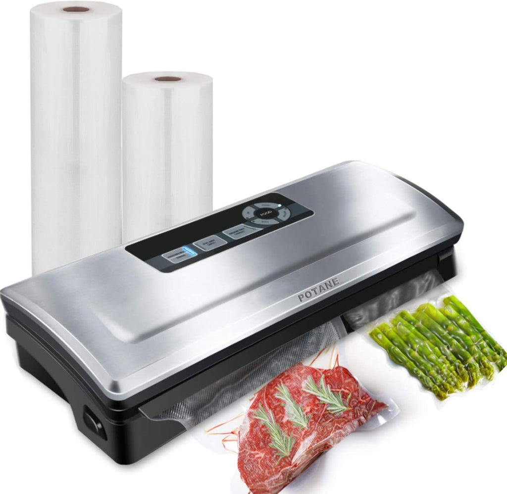 POTANE Precision Vacuum Sealer Machine, Powerful Pro Vacuum Food Sealer, 8-in-1 Easy Presets, 4 Food Modes, Dry&Moist&Soft&Delicate with Starter Kit