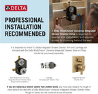 Delta MultiChoice Universal Integrated Diverter Rough with Stops