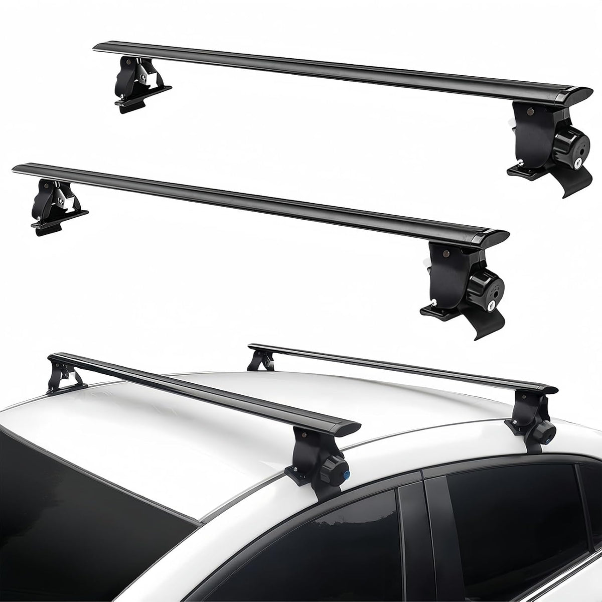 51" Universal Car Roof Rack Cross Bars, Capacity Roof Rack for Bare Roof