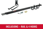 Rubbermaid Fasttrack Garage Organization System All-in-One Rail & Hook Kit, 5-Piece (1784417)