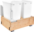 Rev-A-Shelf Double Pullout Trash Can, Min Cabinet Opening 14.5", 35 Qt