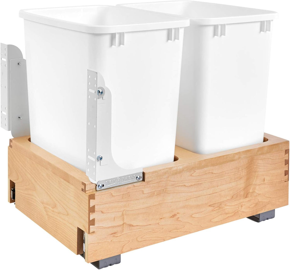 Rev-A-Shelf Double Pullout Trash Can, Min Cabinet Opening 14.5", 35 Qt