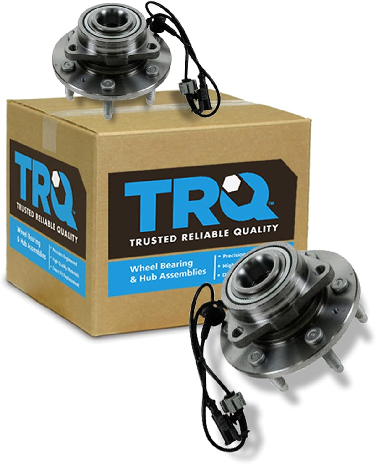 TRQ Front Wheel Bearing & Hub Assembly Set