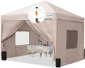 Quictent Privacy 10x10 Pop Up Canopy with 4 Sidewalls & Mesh Windows