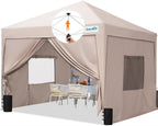 Quictent Privacy 10x10 Pop Up Canopy with 4 Sidewalls & Mesh Windows
