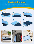 VISTOP Extra Large Foldable Dog Pool XXL, Hard Plastic Shell Portable Swimming Pool for Dogs Cats and Kids Pet Puppy Bathing Tub Collapsible Kiddie