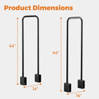 DOEWORKS Heavy Duty Firewood Racks Adjustable Length Log Bracket Rack Holder