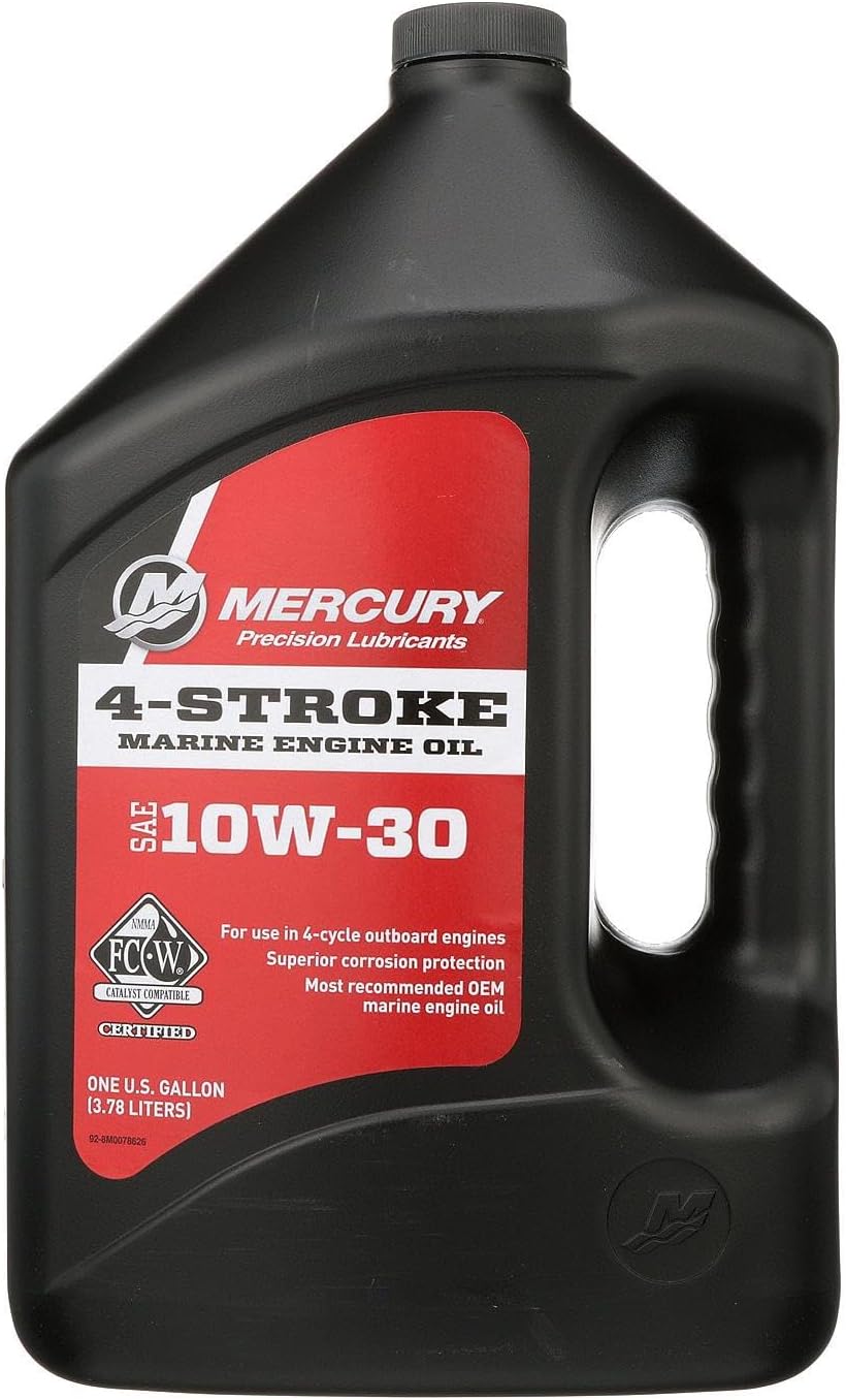 Mercury 10W-30 4-Stroke Mineral Marine Engine Oil, 1 Gallon - 8M0078626