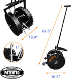 Patented Rolling Lawn Aerator Manual Coring Tool Compacted Soil Loosening