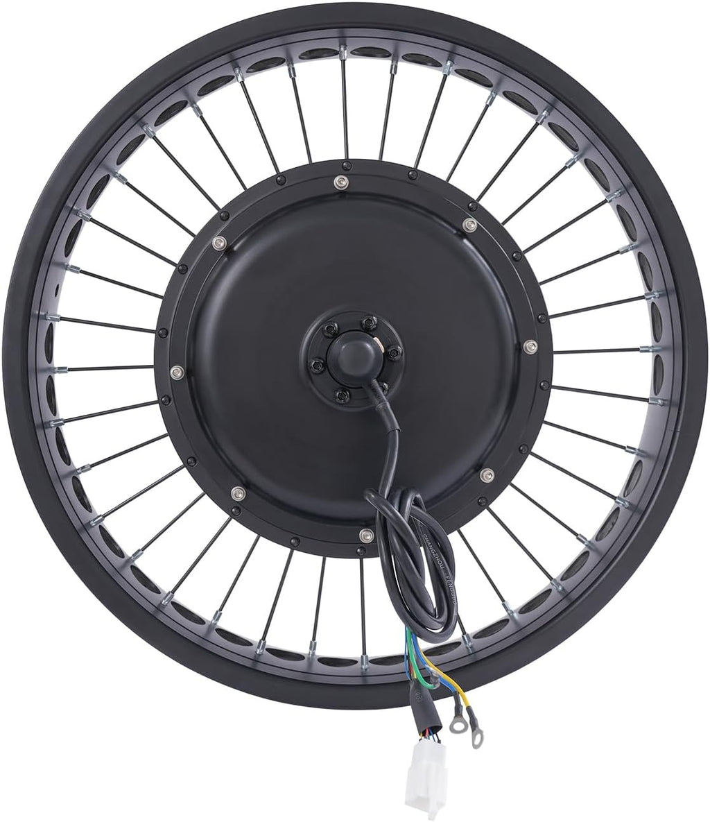 20-Inch Electric Bike Rear Hub Motor Kit, 48V 2000W Electric Bike Conversion Kit, Fat Tire Hub Motor Conversion Kit with LCD Display