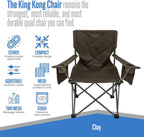 ALPS Mountaineering King Kong Camping Chairs for Adults with Mesh Cup Holders and Pockets, Built Durable and Reliable with Compact Foldable Steel