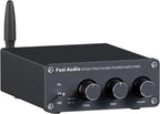 Fosi Audio BT20A Bluetooth Stereo Amplifier, 2 Channel Home Audio Component Amplifiers for Passive Speakers, Mini Class D Amp Receiver 200W for
