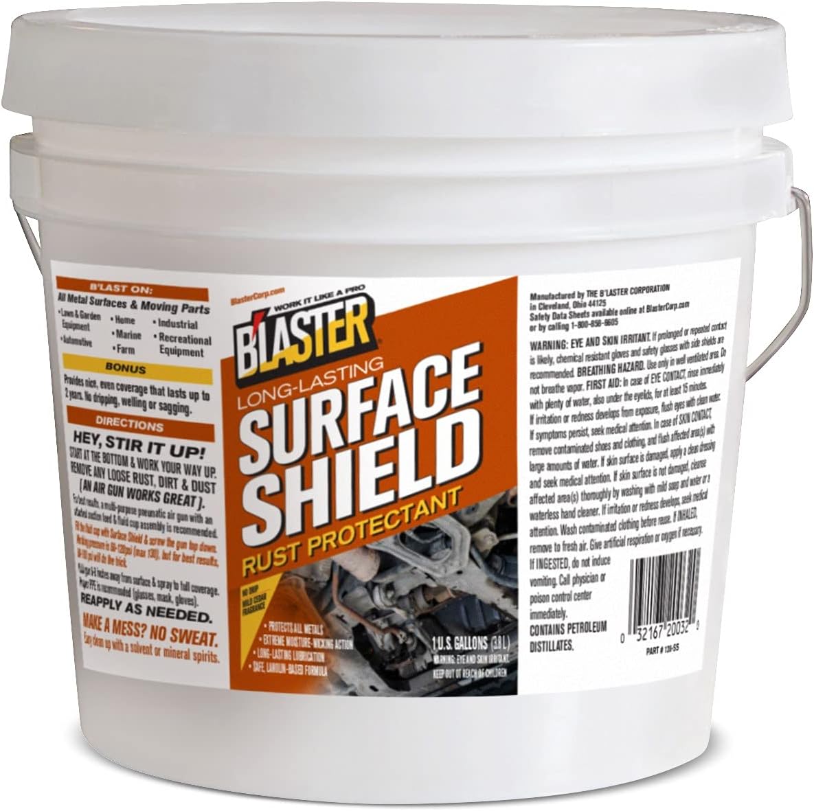 B’Laster Surface Shield Anti Rust for Metal – Rust Prevention for Tools, Equipment & Moving Parts – Long-Lasting Corrosion Protection with Lanolin
