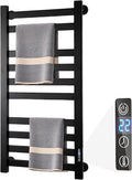 Heated Towel Rack Timer & Multi-Level Temp Adjustment Black