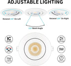 KnLnny Ware 4 Inch Led Recessed Lights Gimbal 4 Pack,5 CCT,Dimmable