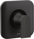 Moen Genta LX Matte Black Pressure Balancing Modern Shower Lever Handle, Posi-Temp Valve Required, T2471BL
