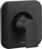 Moen Genta LX Matte Black Pressure Balancing Modern Shower Lever Handle, Posi-Temp Valve Required, T2471BL