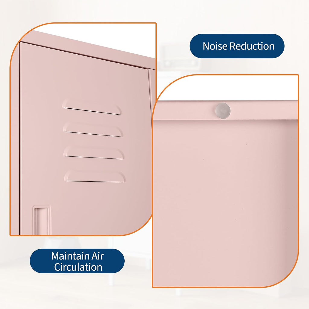 Garvee Lockable Metal Locker Cabinet, 39''h Metal Storage Cabinet with Lock