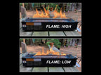 28 Inch Table Top Propane Fire Pit, 50,000 BTU Tabletop Firepit with Glass Wind Guard & Glass Beads, Portable Outdoor Portable Fireplace for Patio
