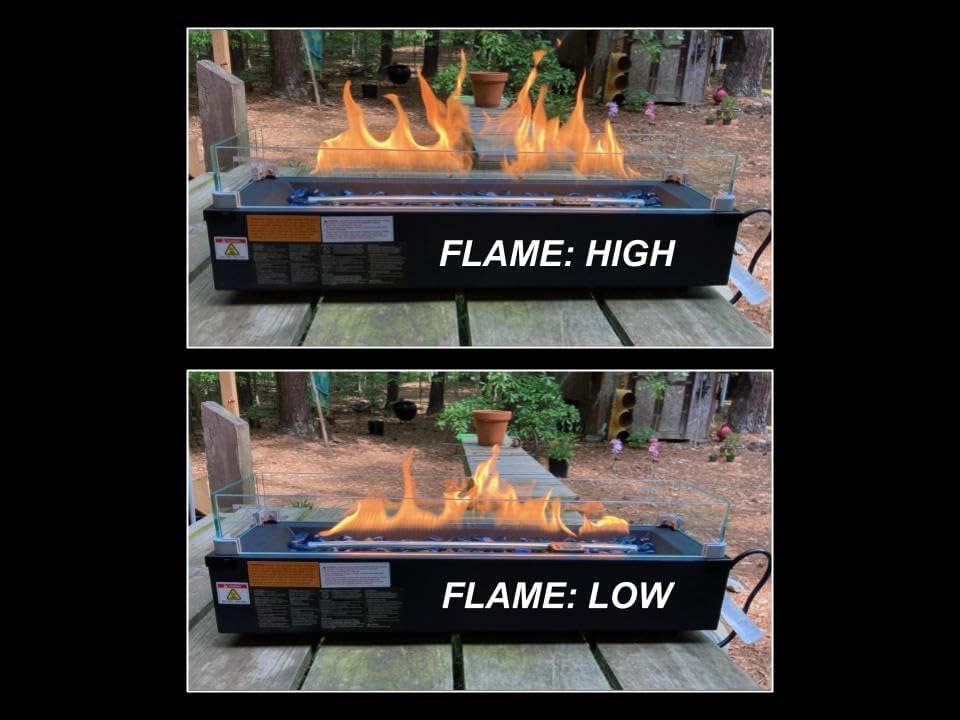 28 Inch Table Top Propane Fire Pit, 50,000 BTU Tabletop Firepit with Glass Wind Guard & Glass Beads, Portable Outdoor Portable Fireplace for Patio