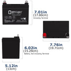 ML35-12 - 12 Volt 35 AH SLA Battery- Mighty Max Battery Brand Product