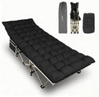 YELLOW JACKET Folding Camping Cot for Adults,600LBS Max Load,28" Wide Sleeping Cot with Removable Thick Mattress Portable Foldable Camping Bed with