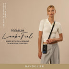 Bandolier Hailey Chrome Leather Crossbody Compatible With iPhone 18 Pro Max