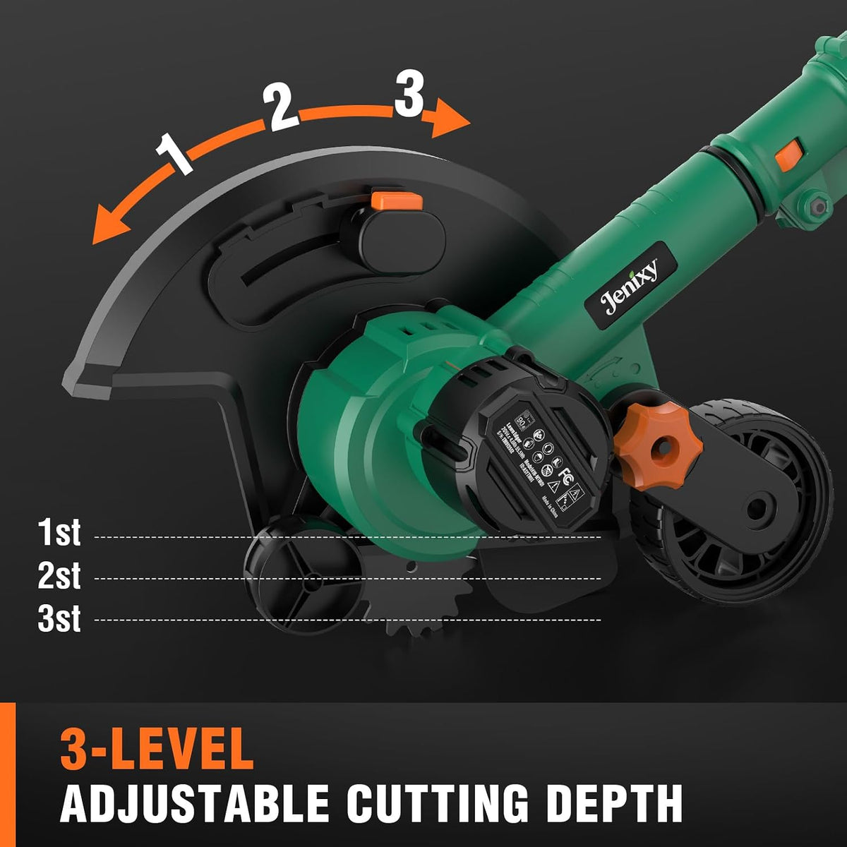 20V Cordless Lawn Edger, 9" Brushless Electric Edging Tool with Battery