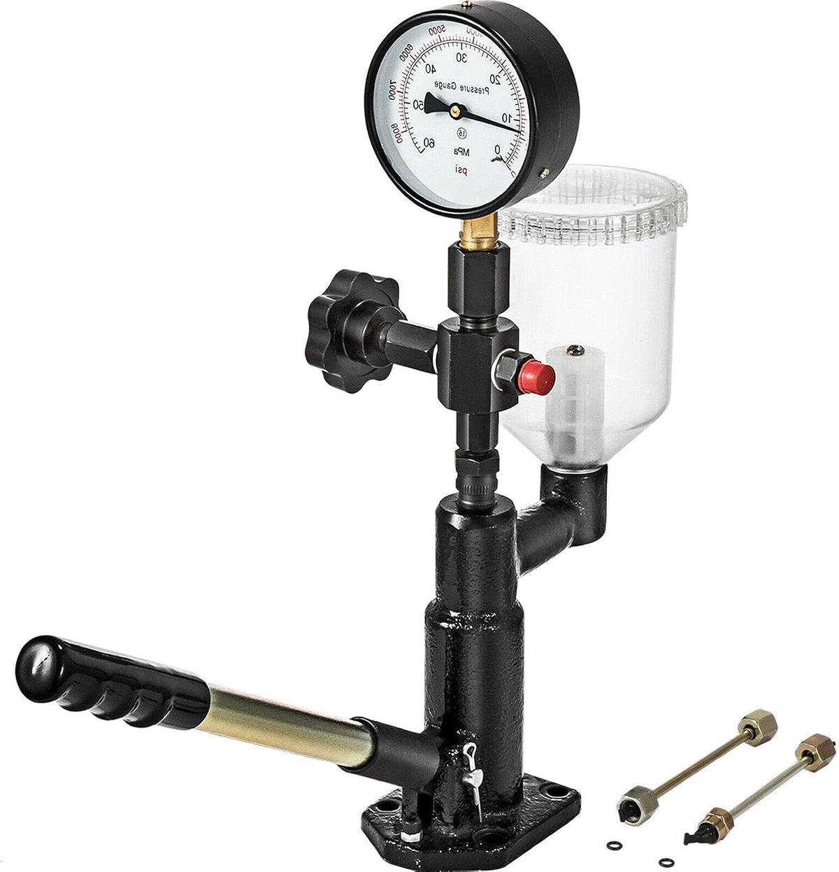 Vevor 400Bar 6000PSI Diesel Fuel Injector Tester Diesel Injector Nozzle Tester with Dual Scale Gauge to Adjust Injector Nozzle Pressure and Testing