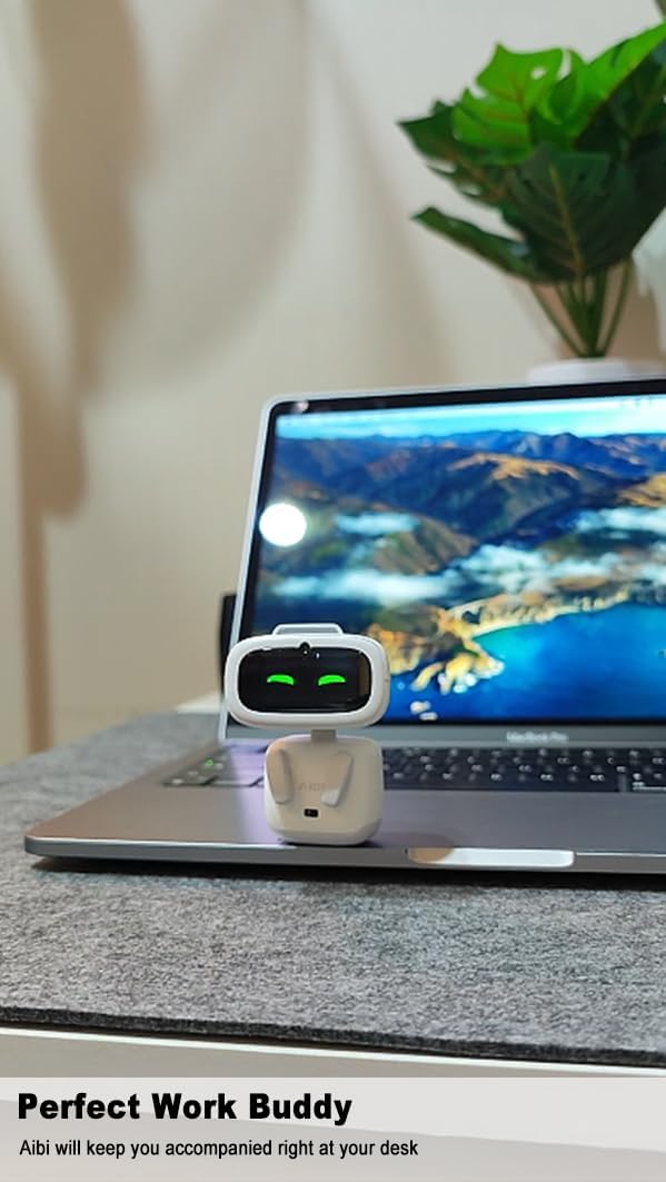 EMOPET Aibi Pocket Pet - Wearable Robot | ChatGPT Powered AI Companion with Voice Commands, Emotional Interaction, Singing & Dancing | Magnetically