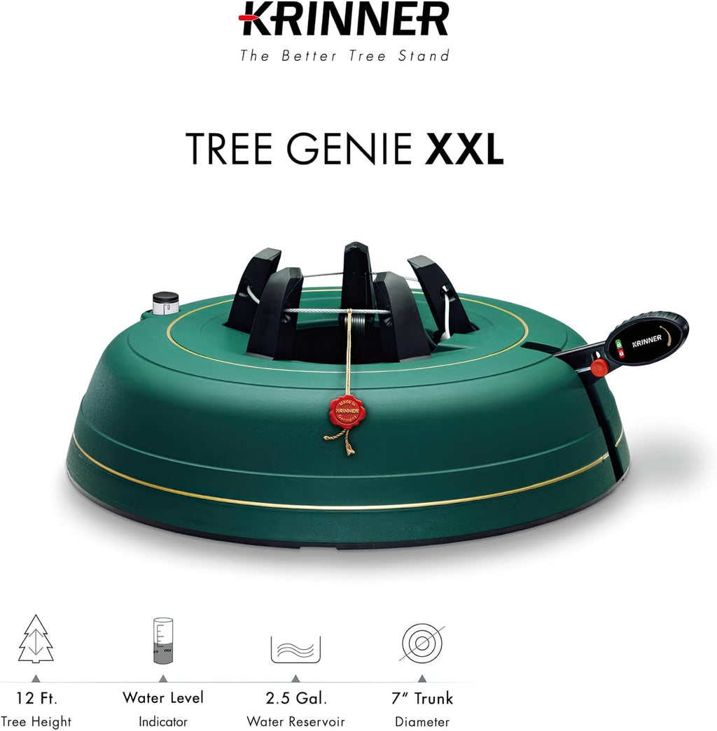 Krinner Tree Genie XXL Tree Stand, Green - Fits 12 ft Trees