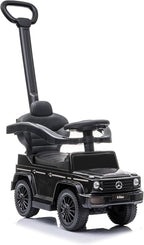 Best Ride On Cars 3 In 1 Mercedes G-Wagon Push Car for Toddlers 1 to 3 Years Old, Kids Outdoor Stroller with Music, Horn Sounds, and Handle