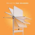 Rolling Whiteboard on Wheels 48" x 36", Double Sided White Board