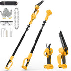 4-in-1 Cordless Pole Saw & Electric Pruning Shears for DeWalt 20V Battery