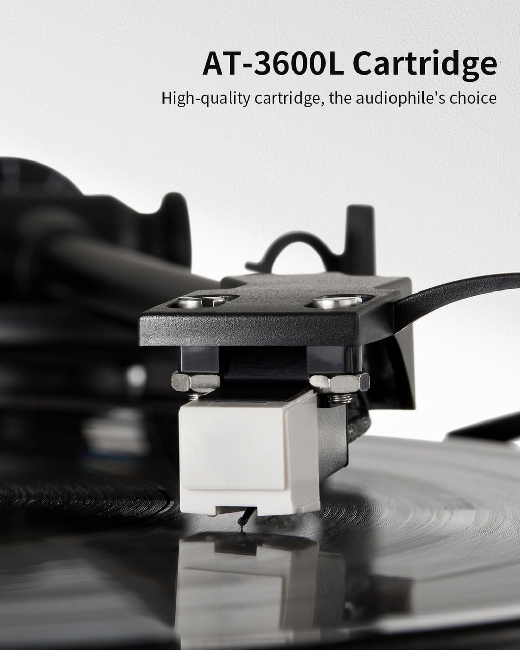 ANGELS HORN Vinyl Record Player, Bluetooth Turntable with Built in Speakers