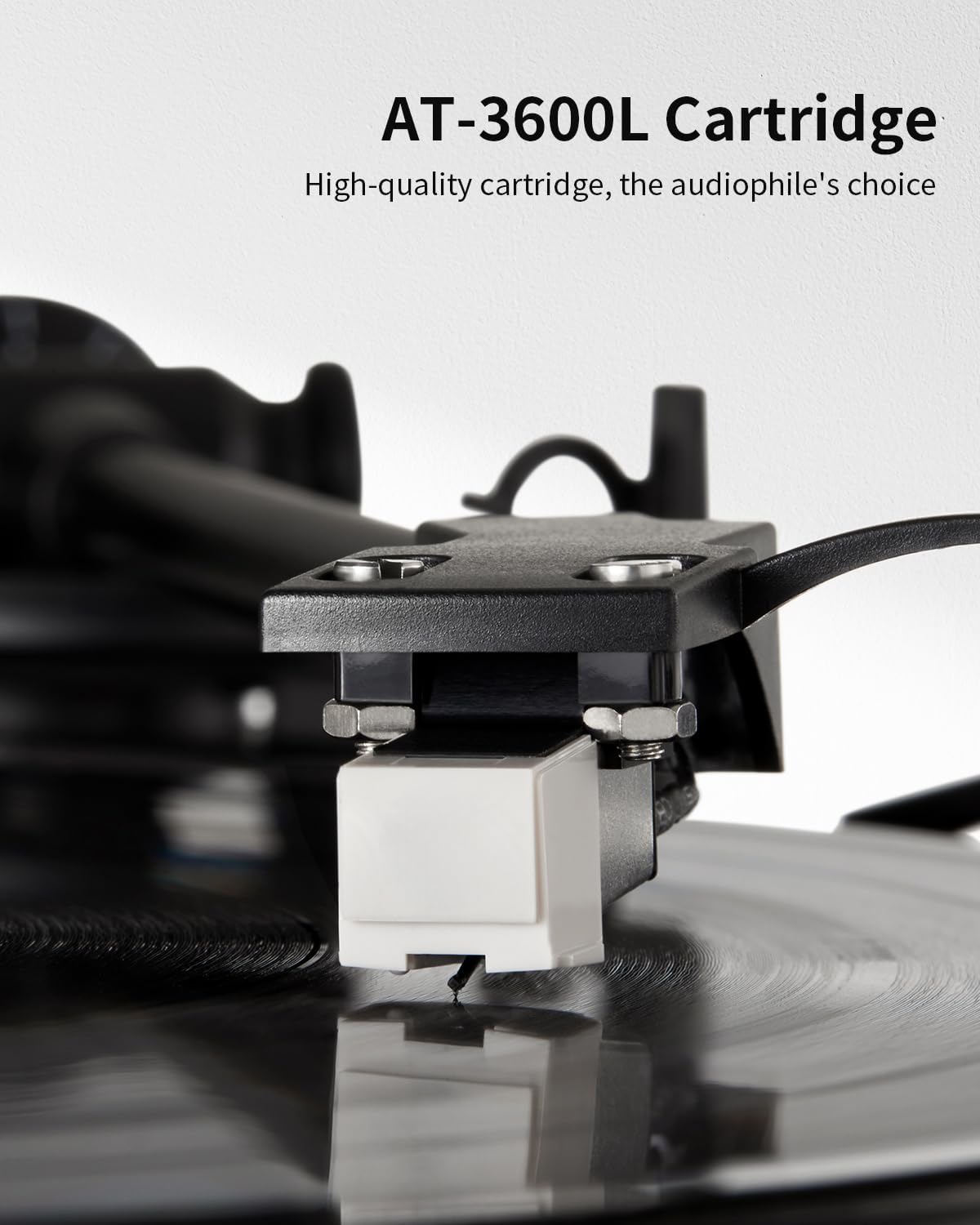 ANGELS HORN Vinyl Record Player, Bluetooth Turntable with Built in Speakers