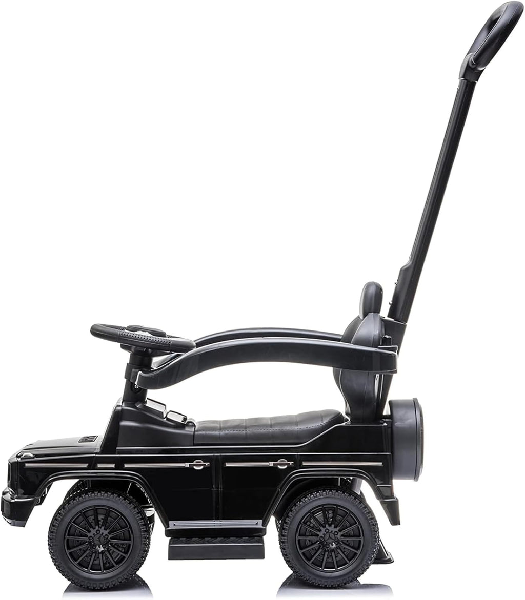 Best Ride On Cars 3 In 1 Mercedes G-Wagon Push Car for Toddlers 1 to 3 Years Old, Kids Outdoor Stroller with Music, Horn Sounds, and Handle