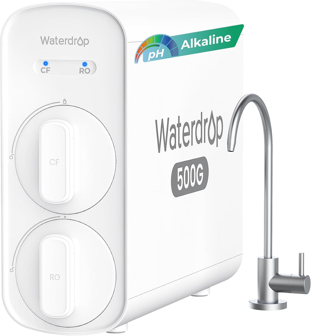 Waterdrop G5P500A Reverse Osmosis System, 8-Stage RO Filtration, Alkaline