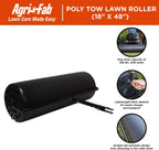 Agri-Fab 18 in x 48 in Tow Behind Poly Lawn Roller for Lawn and Garden Tractors, 550 lb Water Capacity, Made in USA