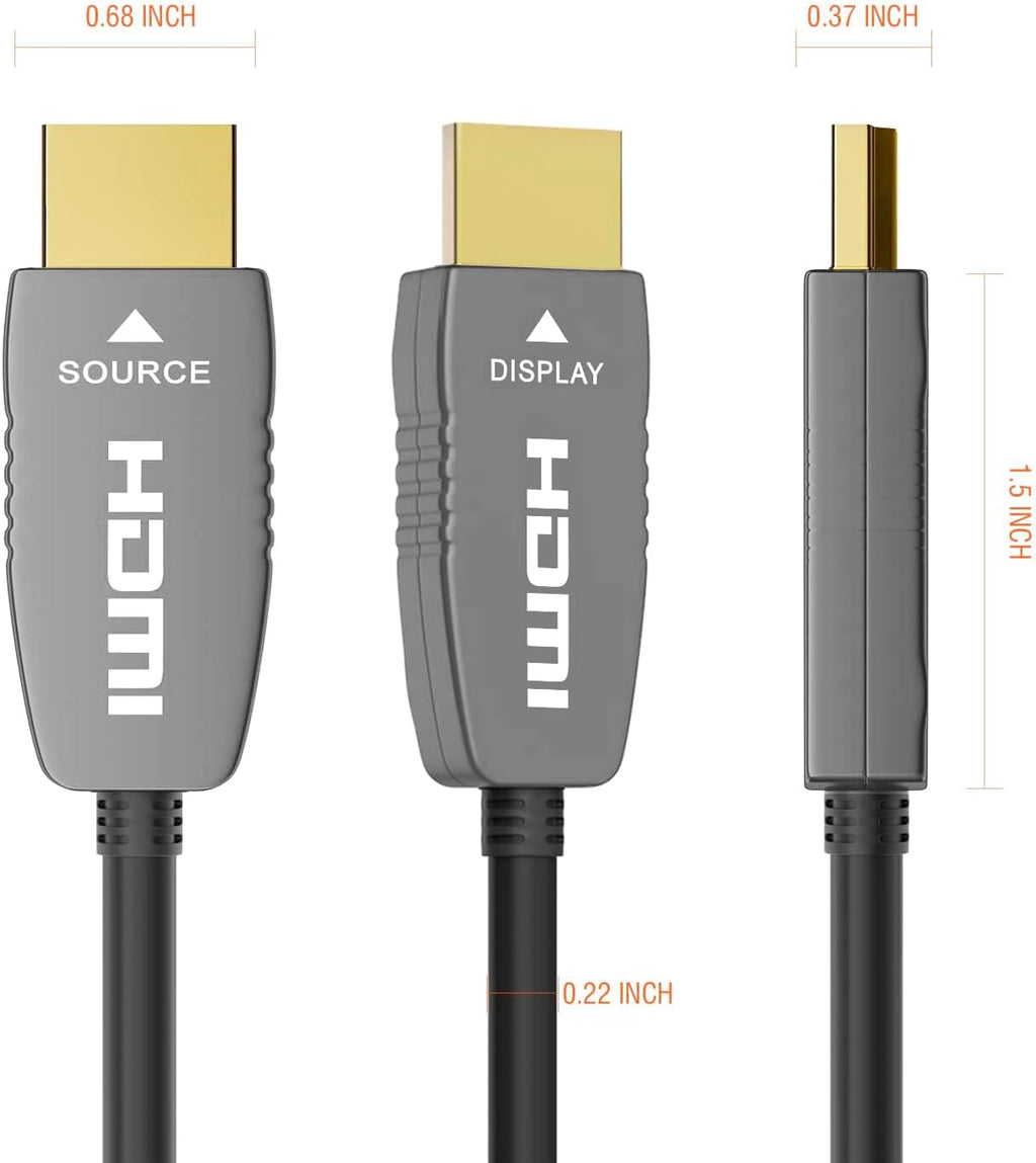 8K HDMI 2.1 Fiber Optic Cable, CL2 Rated, 48Gbps, 8K60, 4K120, 50FT