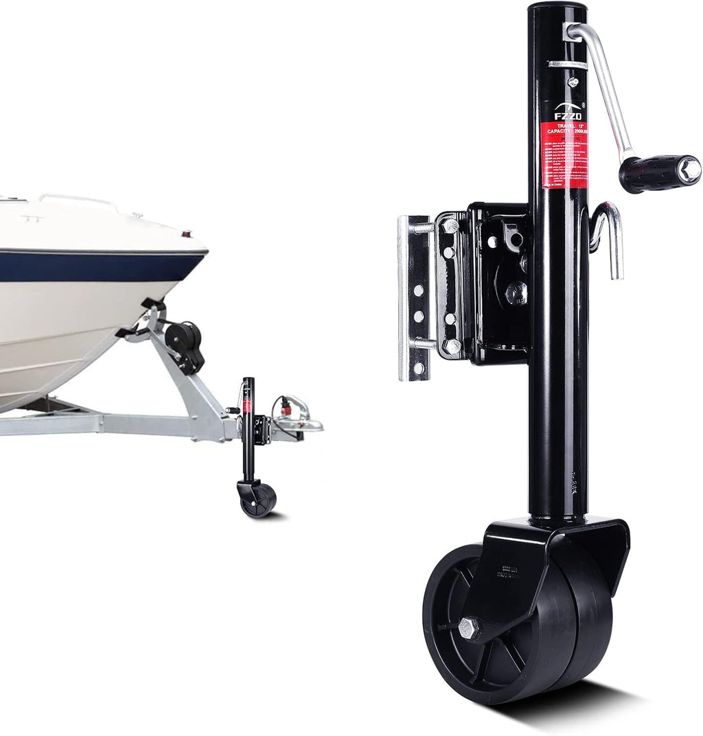 FZZD 2000lbs Trailer Jack with Wheel, Heavy Duty Swivel Boat Jack