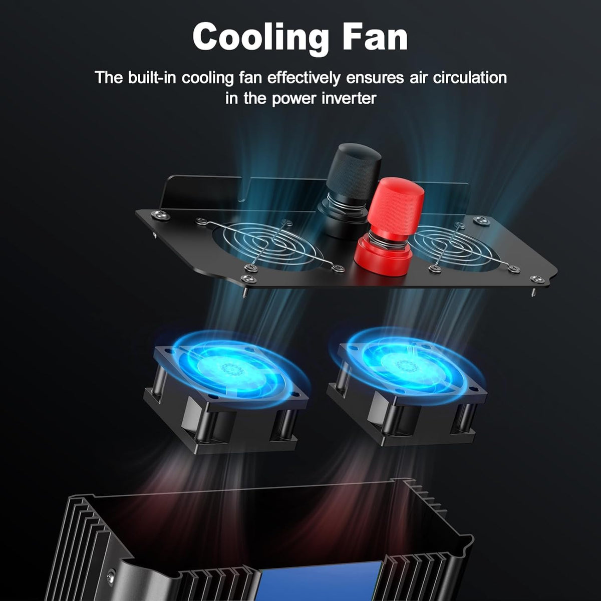 3000W Power Inverter 12V DC to 110V/120V AC Converter, 6000W Peak RV Use