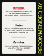 SAUNABOX® SmartSteam Kit Pro Portable Home Steam Sauna | 1 Person Sauna Tent
