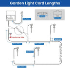 Low Voltage Landscape Lights Kit, Plug & Play 3W Warm White, 12-Pack