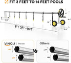 VINGLI 14FT Pool Cover Reel, Solar Cover Reel for Inground Swimming Pool