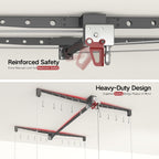 Overhead Garage Storage Rack for 8-10 FT Ceiling, Heavy-duty 4x4 FT Ceiling Storage Racks with Safety Lock, Ideal for Garage Storage Mounted Lift