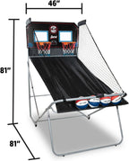 Pop-A-Shot Official Dual Shot Sport Arcade Basketball Game (Black and Blue)