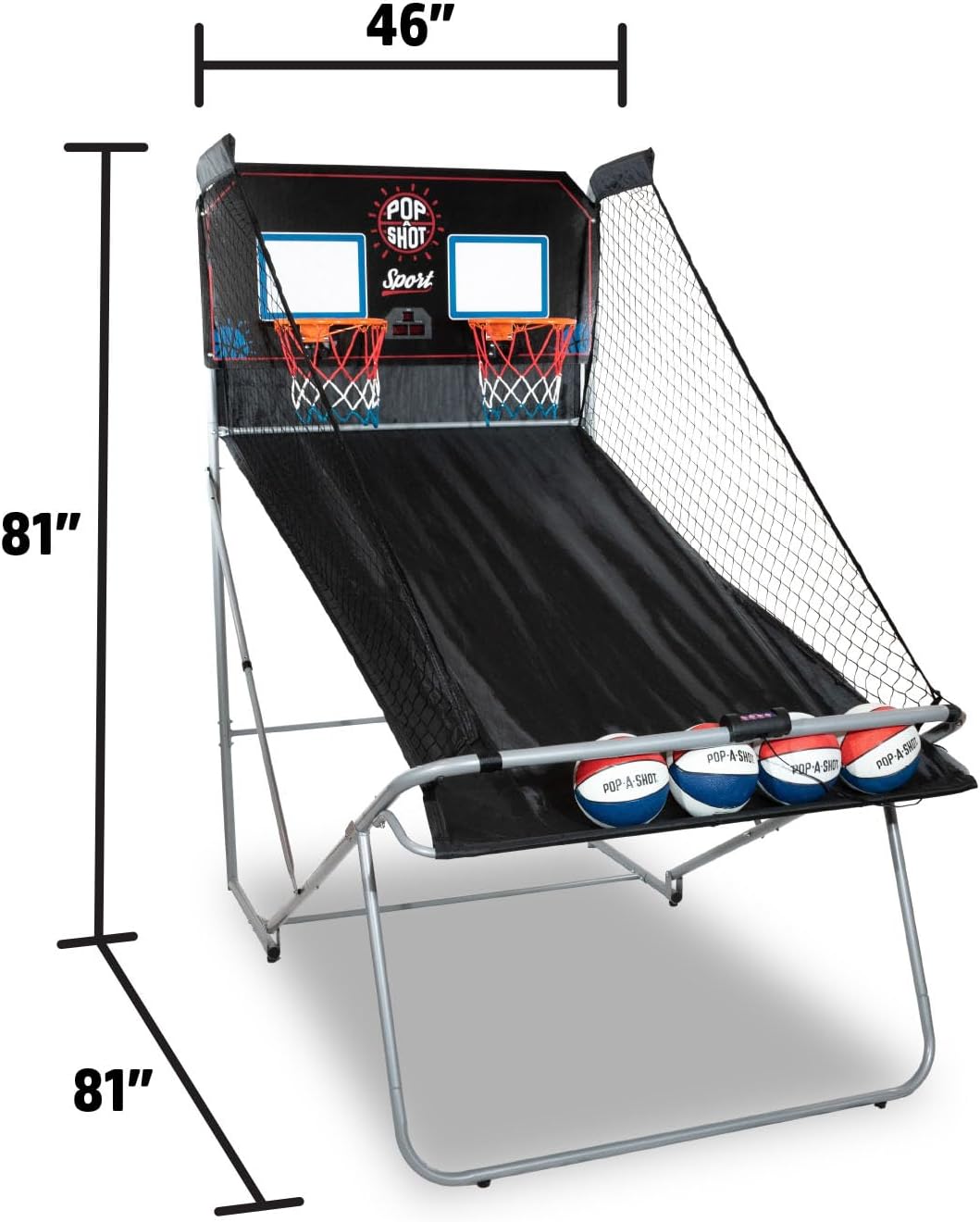 Pop-A-Shot Official Dual Shot Sport Arcade Basketball Game (Black and Blue)
